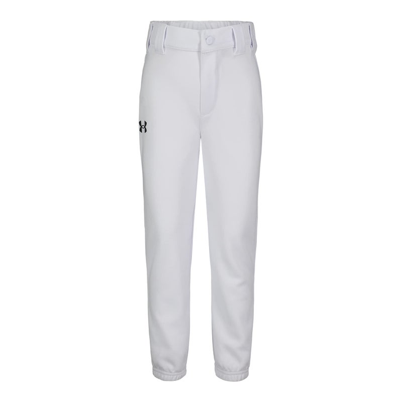 Under Armour Boys' Pre-School UA Baseball Pants 4 White - Image 5