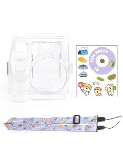 O Ozone Clear Case for Fujifilm Instax Mini SE Instant Camera | Protective Hard PC Cover with Film Pocket + Cute Sticker & Removable Strap - Clear  - Image 5