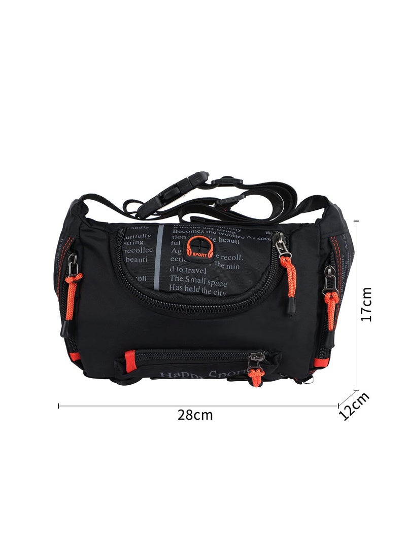 Sling Bag Shoulder Bag Chest Bag Pack, Multi Pockets Waist Pack Bag Multifunctional Messenger Bag Waterproof Crossbody Bag Rucksack Sports Daypack for Outdoors Sports Cycling and Daily - Image 5