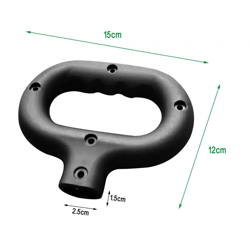 Wagon Cart Push Handle, PP Replacement Pull Handle for Folding Trolley, Garden Cart, Fishing, Black - Image 3