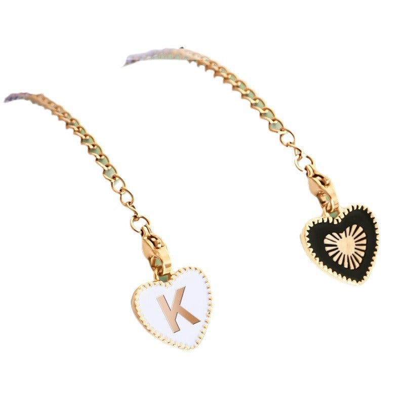2-Piece Set Stanley Cup Handle Letter Character Accessories Popular Love Heart Letter Chain Name Id Letter Pendant - Image 5