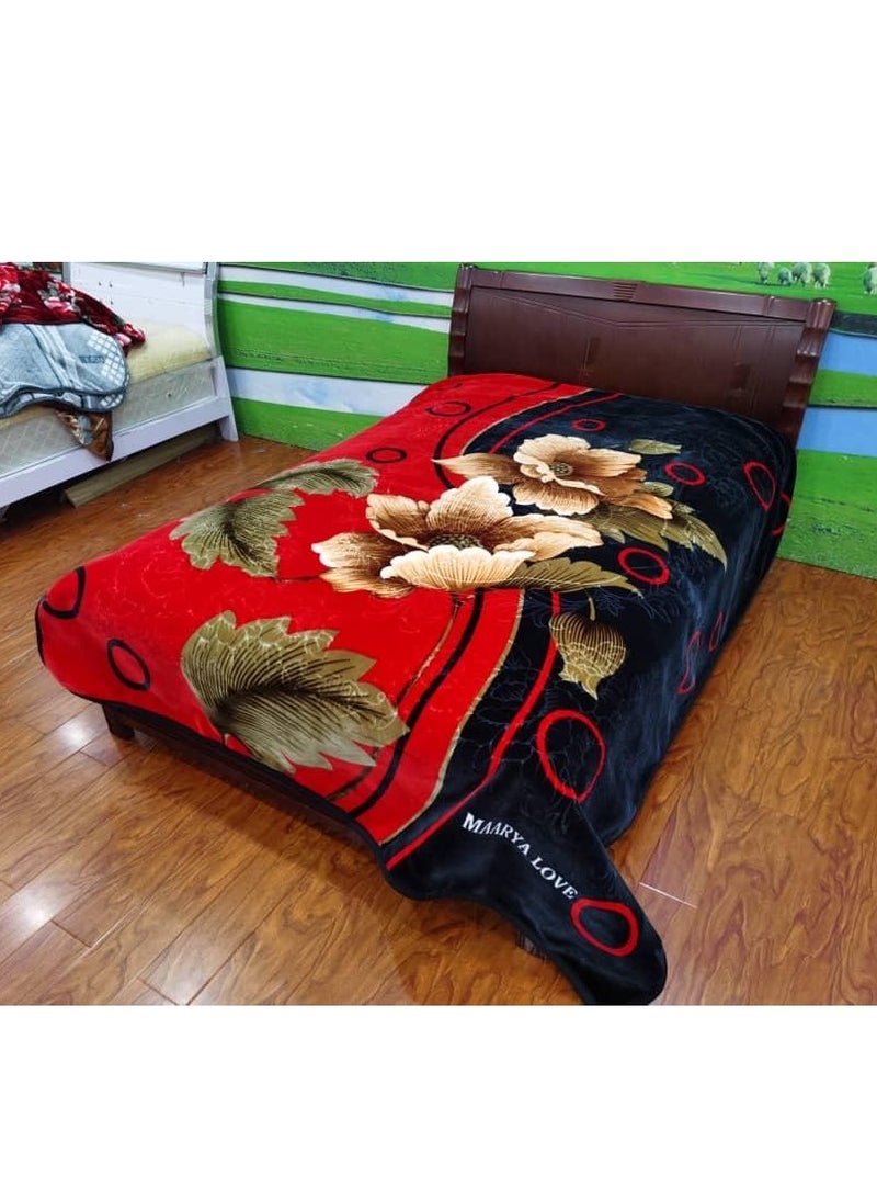 MAARYA LOVE 2 PLY SUPER SOFT EMBOSSED BLANKET - Image 1