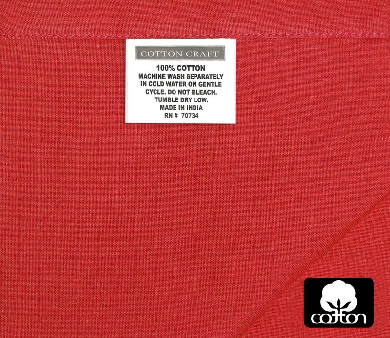 COTTON CRAFT Christmas Red Napkins -12 Pack 100% Cotton Dinner Napkins - All Year Xmas Fall Thanksgiving Celebration Party Gift Holiday Table Napkin - Soft Washable Reusable Cloth Napkin -18x18 - Image 3
