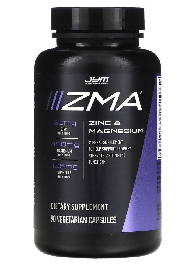 JYM Supplement Science ZMA Zinc & Magnesium 90 Vegetarian Capsules