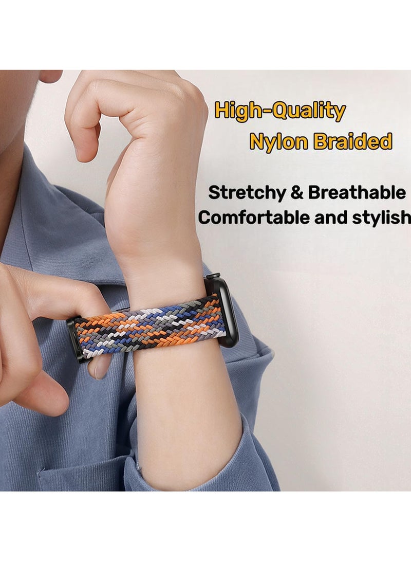 SYOSI Magnetic Braided Solo Loop Band Compatible with Apple Watch Series 9/8/7/6/5/4/3, 38mm/40mm/41mm, Stretchy Nylon Elastic Sport Strap for Apple Watch SE, Women and Men - Image 2