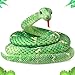 Rakuto 32 Inches Snake Stuffed Animal Boa Constrictor Snake Plush Toy Cool Boa Constrictor Pluhies Gift Realistic Python Props for Kids Party Favor Green - Image 4