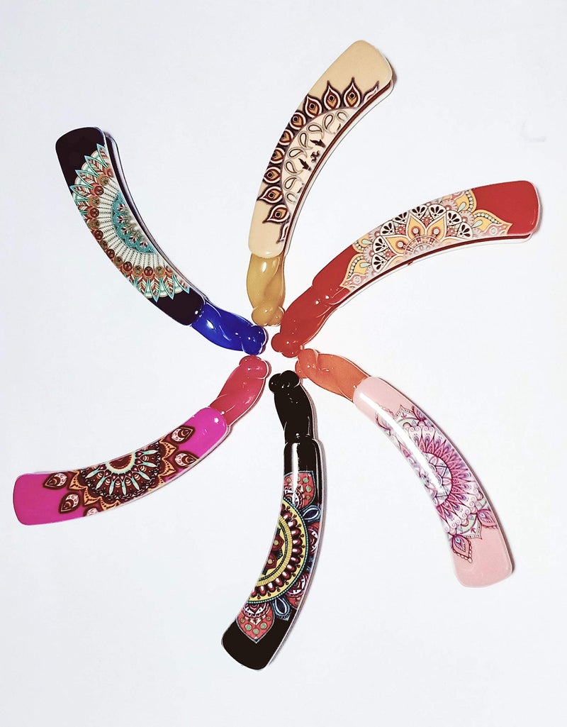 Drishti® Plastic Hair Clutcher Hair Claw Clip for Girls & Women Small Size Multicolor Pack of 6 - Image 2