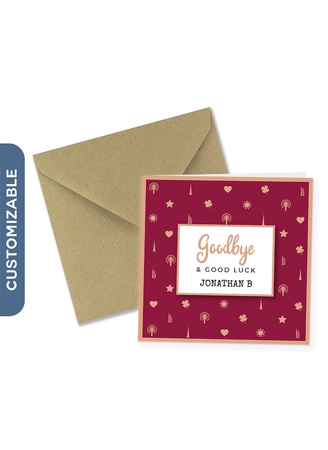 Share the Love Goodbye and Good Luck Personalised Greeting Card  - Image 1