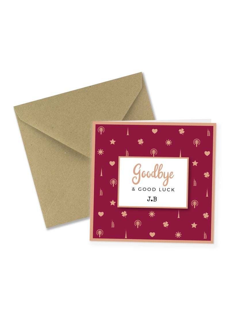 Share the Love Goodbye and Good Luck Personalised Greeting Card  - Image 2