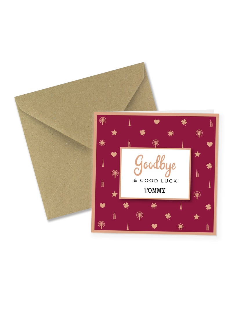 Share the Love Goodbye and Good Luck Personalised Greeting Card  - Image 3