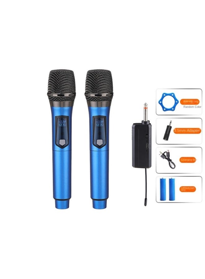 Live Wireless Microphone Home Karaoke One-drag-two Outdoor Sound System Tv Singing Conference Stage Sound Card Microphone - Image 1