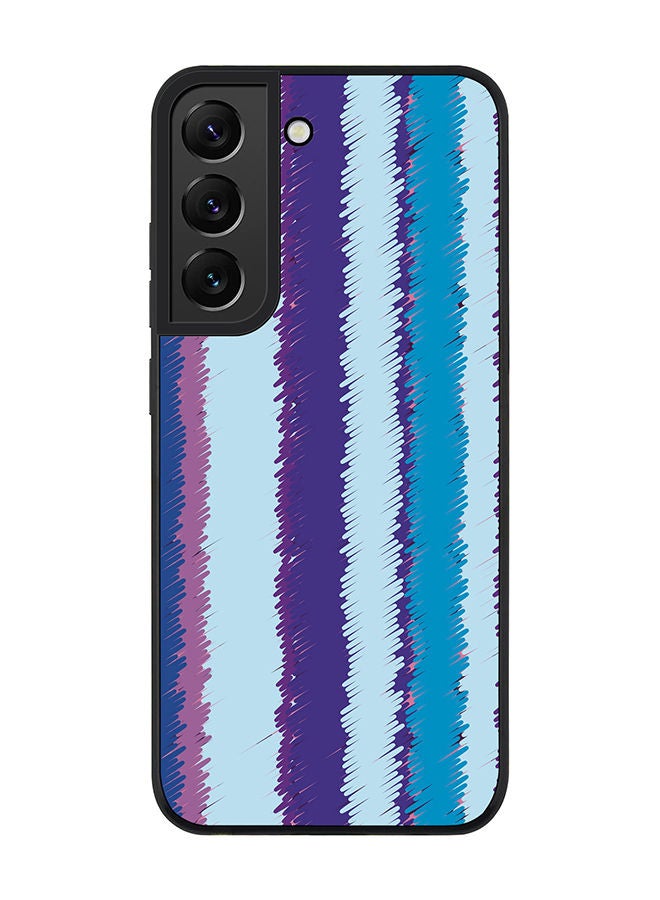 Stylizedd Rugged Black edge case for Samsung Galaxy S21 FE 5G Slim fit Soft Case Cover Lines Of Violet - Image 1