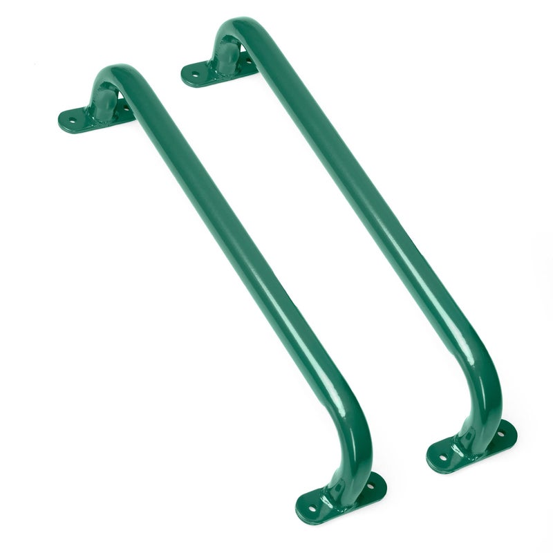 Barcaloo 17 Inch Playground Accessories Metal Safety Handles Long Green Grab Handle Bars for Playset Ladder Jungle Gym Monkey Bars Swing Set and More - Image 3