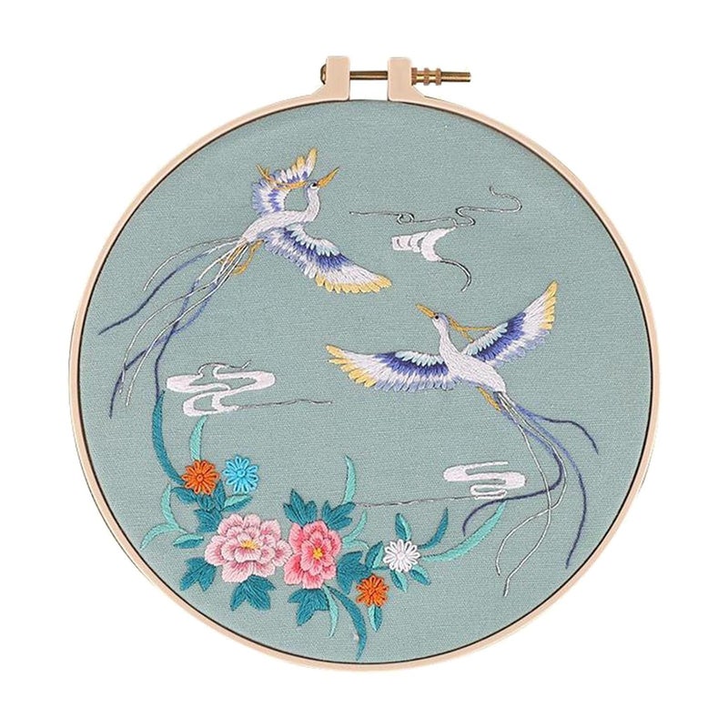 Gemsy Embroidery Materials Beginners Starter Kit | Colour Threads | Bamboo Hoops | Embroidery Beginner Supplies Tool Kit | DIY Art Kit - No.Cx9846 - Image 1