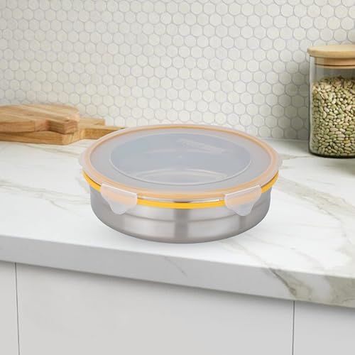 STEELLOCK Stainless Steel Airtight Container with Lid | Leakproof, BPA-Free, Durable Kitchen Storage | Multipurpose Food Storage Containers for Kitchen | ‎SL-1601-set of 1, 1700ml each, Yellow - Image 2