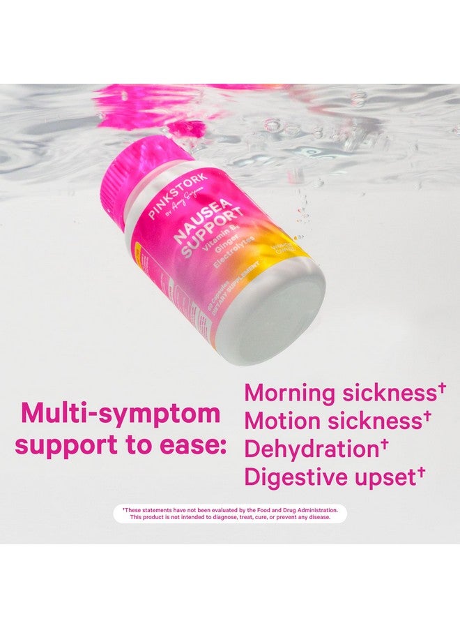 بينك ستروك كبسولة فيتامين ب6 بالزنجبيل والإلكتروليت من بينك ستورك - دعم طبيعي للجهاز الهضمي مع النعناع والبوتاسيوم والمغنيسيوم - لطيفة على المعدة - ضرورية للحمل ودوار الحركة - 60 قرصًا - Image 2