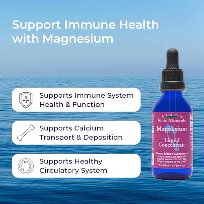 Eidon Ionic Minerals Eidon Liquid Magnesium Concentrate - Ionic Magnesium Chloride Drops for Men and Women, Supports a Sense of Calm and Muscle Relaxation, Bioavailable, No Additives or Preservatives - 2 oz - Image 5