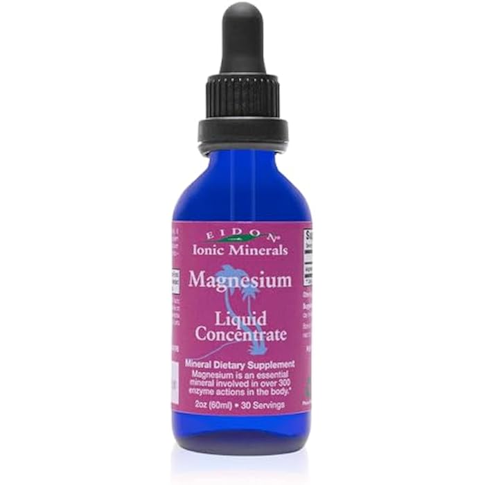 Eidon Ionic Minerals Eidon Liquid Magnesium Concentrate - Ionic Magnesium Chloride Drops for Men and Women, Supports a Sense of Calm and Muscle Relaxation, Bioavailable, No Additives or Preservatives - 2 oz - Image 1