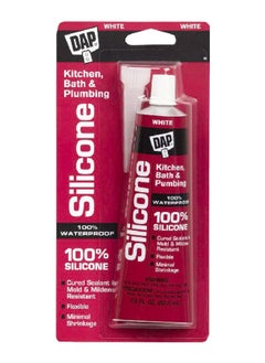 Dap Fast-Drying Kitchen Bath and Plumbing Silicone Sealant White 82.8 ml 680 