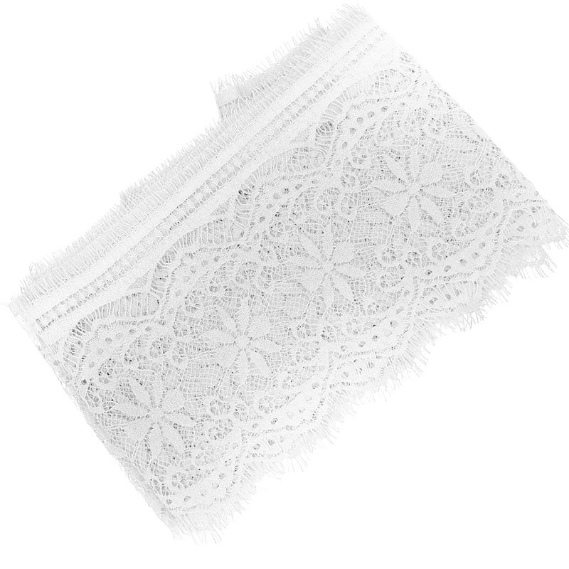 14.5cm Polyester Silk Clothing Embroidery Lace DIY Dress Crafts Fabric Clothes DecorationWhite - Image 3