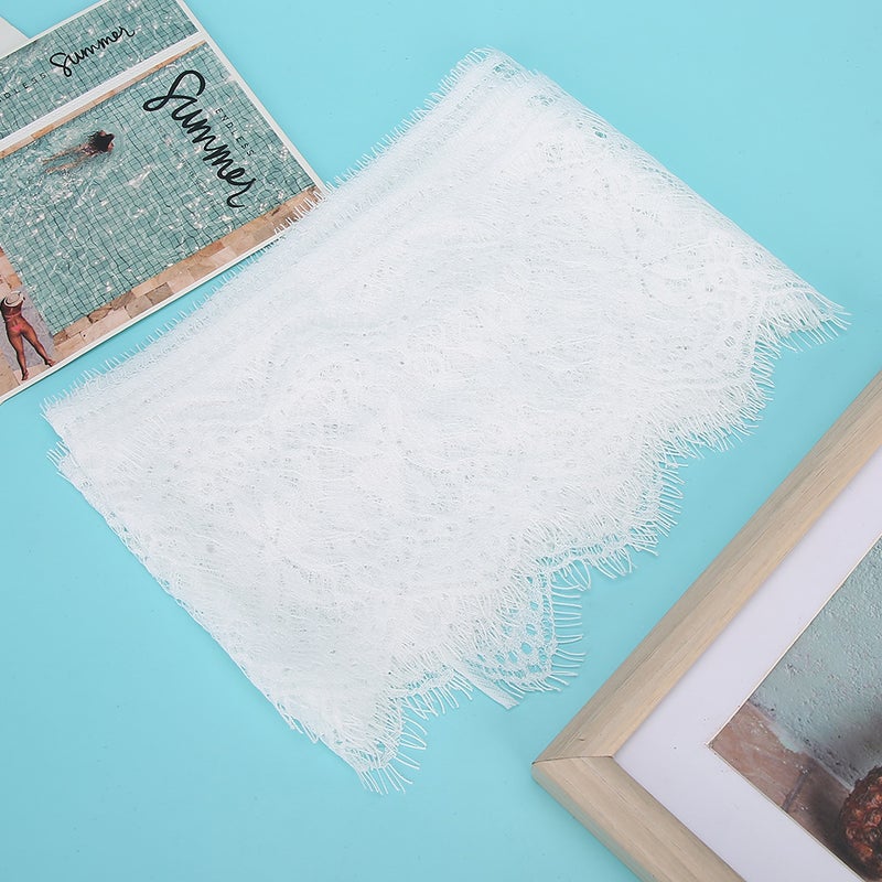 14.5cm Polyester Silk Clothing Embroidery Lace DIY Dress Crafts Fabric Clothes DecorationWhite - Image 5