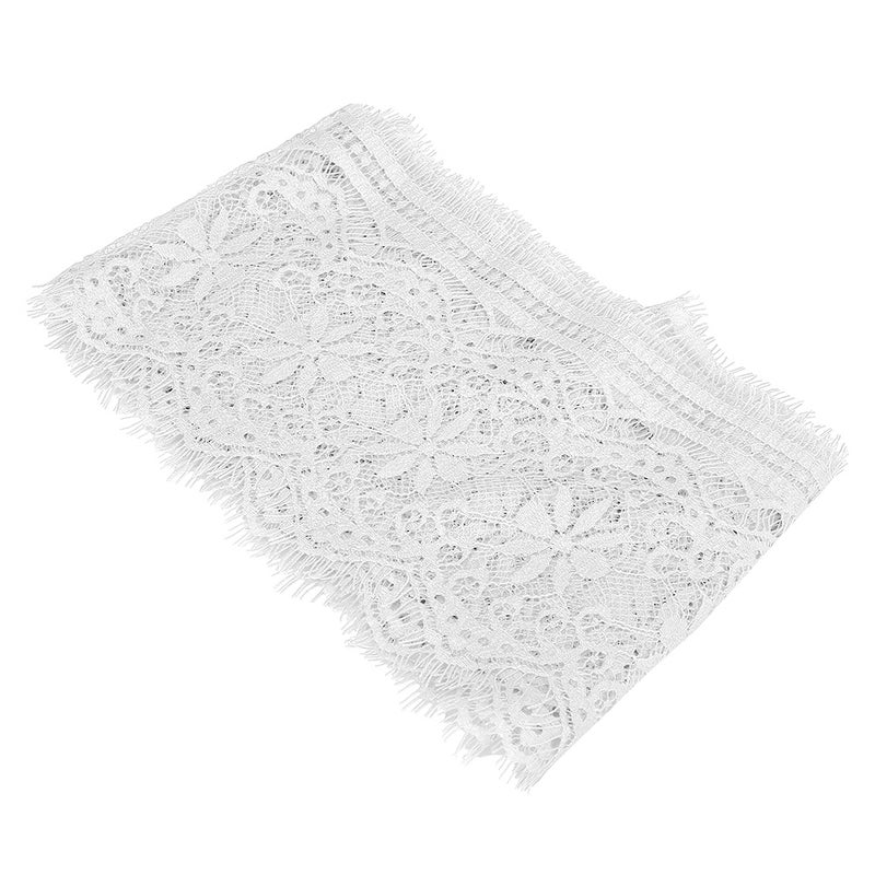 14.5cm Polyester Silk Clothing Embroidery Lace DIY Dress Crafts Fabric Clothes DecorationWhite - Image 2