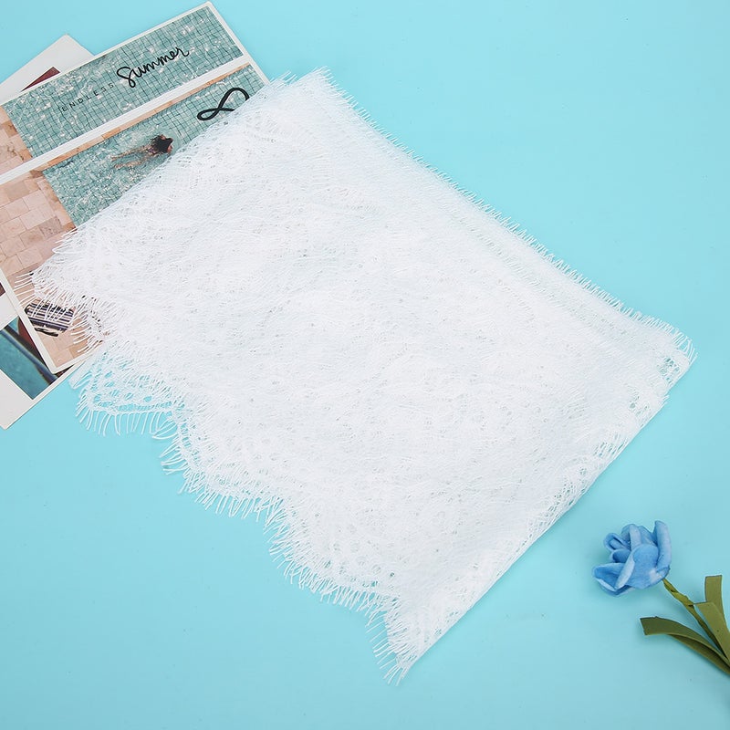 14.5cm Polyester Silk Clothing Embroidery Lace DIY Dress Crafts Fabric Clothes DecorationWhite - Image 4