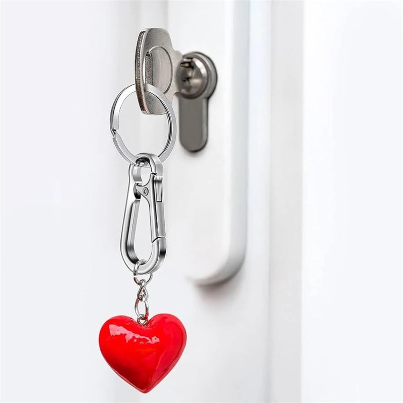 Silver Metal Carabiner Key Ring Clip 40pcs Keyring Holder Hook - Image 4