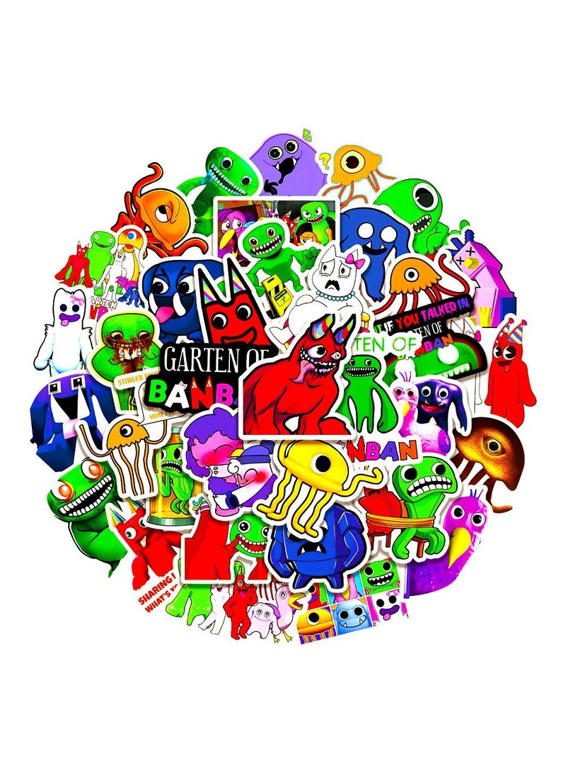 50 قطعة من ملصقات فينيل مقاومة للماء من جارتن أوف بانبان