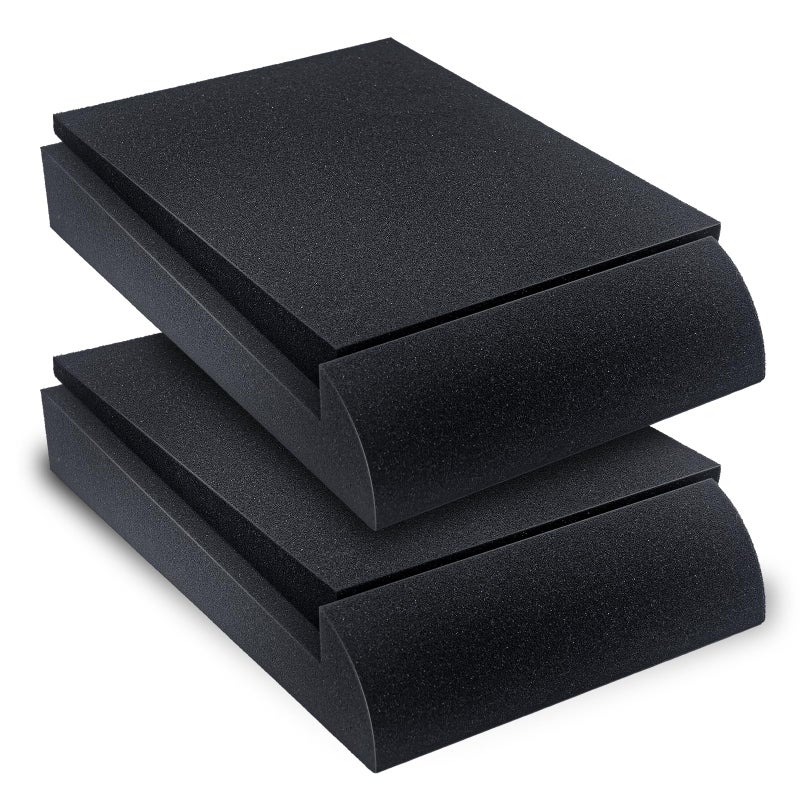 Liquid Stands Studio Monitor Sound Isolation Pads for Speakers 5" High-Density Speaker Foam Pads That Prevents Vibrations Angled Speaker Riser - Acoustic Speakers Isolation Pad for Floor, Desktop - Image 1