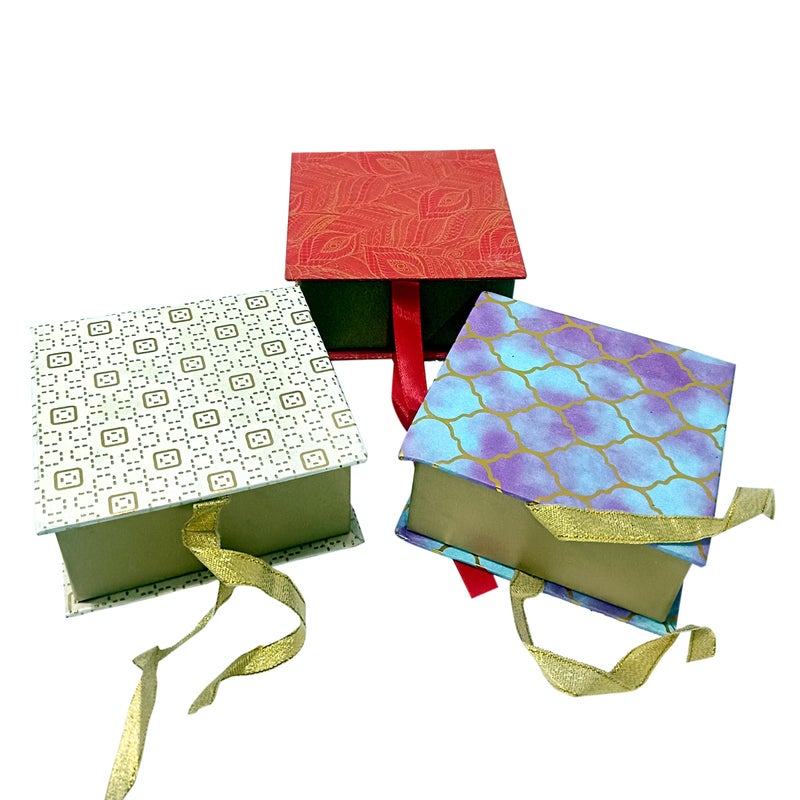 ACL Creations 4-Caviti Box/Ladoo Box/Choclate Box | Pack of 2 | Assorted Colours | Empty Cardboard Box for Wedding Packaging, Birthday Hamper, Diwali Hampers, Corporate Gifting - Image 4
