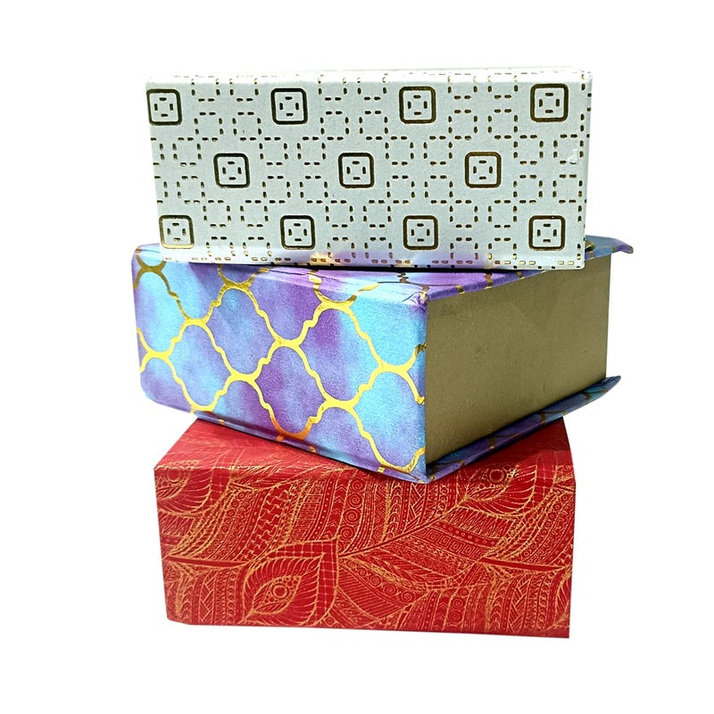 ACL Creations 4-Caviti Box/Ladoo Box/Choclate Box | Pack of 2 | Assorted Colours | Empty Cardboard Box for Wedding Packaging, Birthday Hamper, Diwali Hampers, Corporate Gifting - Image 2