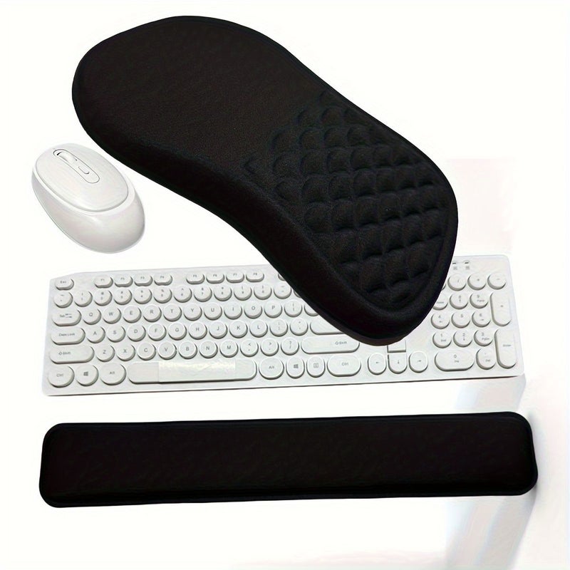 Blue Ergonomic Mouse Pad with Wrist Support Anti Slip Comfort Typing - Image 5
