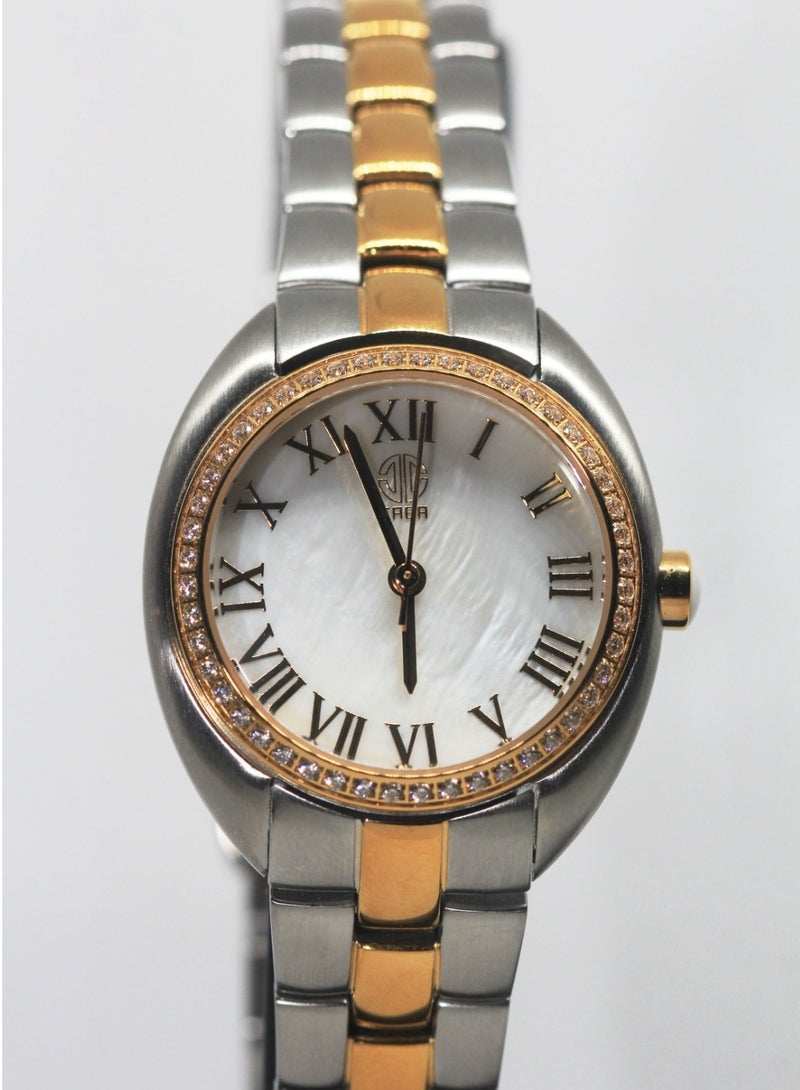 Caba Women's Watch, Zircon Stones, Elegant Design of Watch Strap, Distinctive and Attractive Color, Stainless Steel - 3106889SL - Image 1