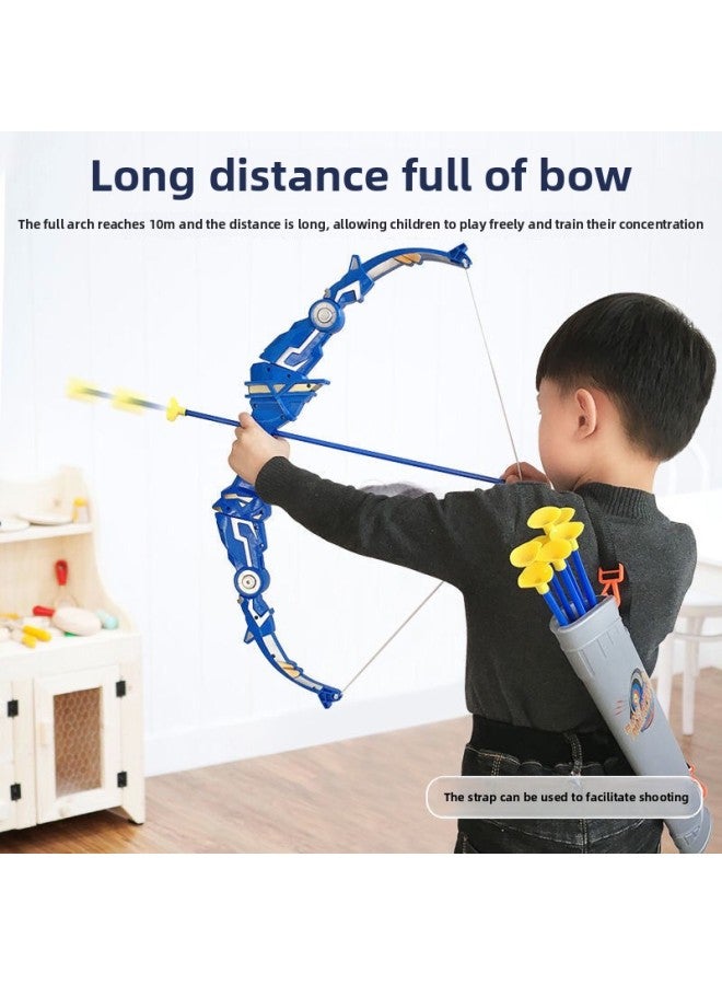 Loquat Children's Bow And Arrow Toy Set Safe Oversized Shooting Archery Toy Outdoor Sports Traditional Leisure Toy Boy-Color:1o Arrow + Free 1* Target-Specifications:66cm Blue Shadow Storage Arrow - Image 2