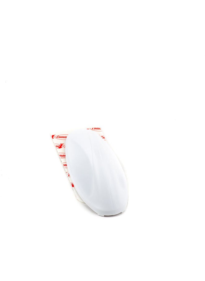 Command - Command 17083ES Designer Hook with strips, Large, Holds 2.2 Kg. each hook, white color. 1 hook and 2 strips/pack - Image 1