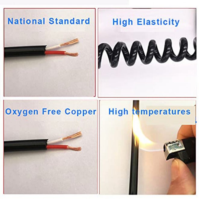 Wire,Coil Cord, Telescopic Wire Spiral Cable,2. 5m Spring Spiral Cable,Can Extend The Tensile Wires - Image 3