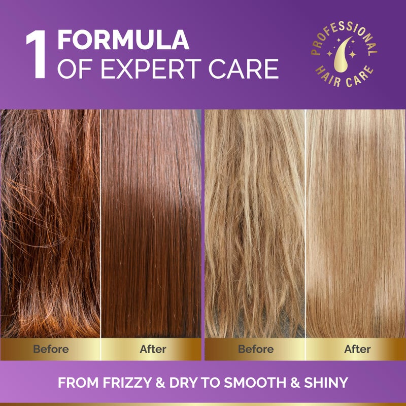 NUTRAHARMONY Hydrating Hair Serum for Dry & Frizzy Hair, Lightweight Leave-In Anti-Frizz Treatment, Non-Greasy Split Ends Repair with Keratin, Biotin, Castor & Rosemary Oils, Smooth Shine & Heat Protection, 5 oz - Image 2