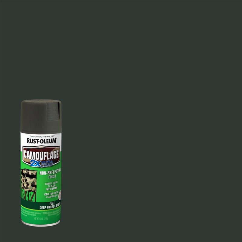 Rust-Oleum 279175 Camouflage 2X Ultra Cover Spray Paint, 12 oz, Deep Forest Green - Image 3