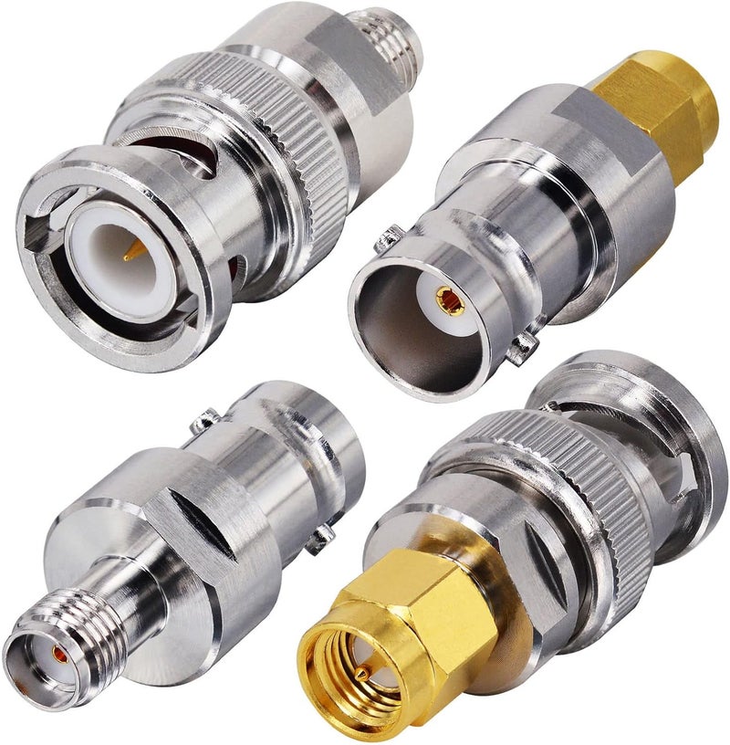 onelinkmore BNC to SMA Coax Adapter for Baofeng UV-5R Ham Radio, HT Antenna, Scanner, SDR Dongle - Image 1