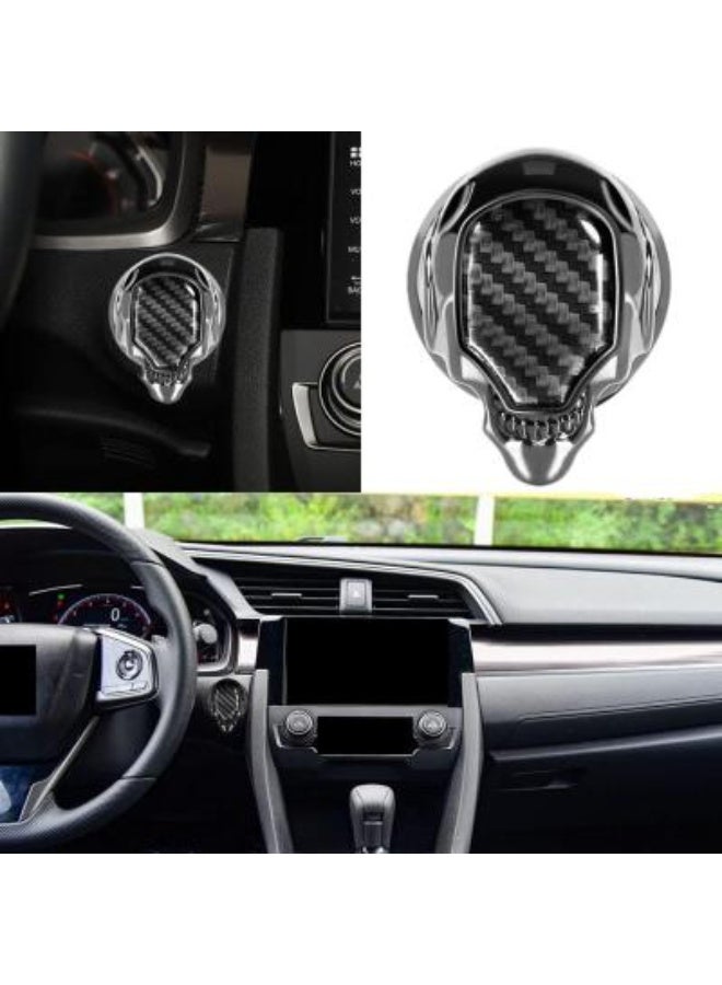 BMW Car Engine Start Stop Switch Button Circle Cover Mercedes blackBMW Car Engine Start Stop Switch Button Circle Cover Mercedes black - Image 2