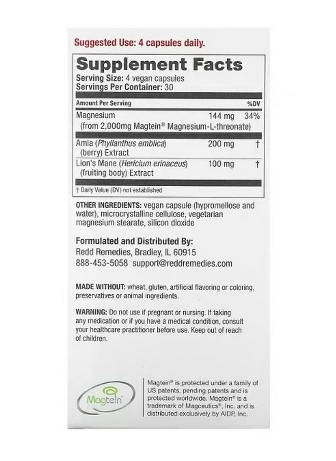REDD REMEDIES Brain Awakening 120 Vegan Capsules  - Image 2