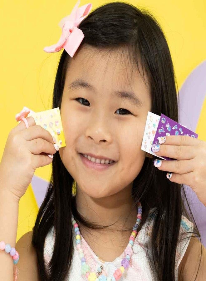 Impress KISS imPRESS No Glue Mani Press On Nails, , 'Nail Artist Kit', Pink, Kids Size, Squoval Shape, Includes 26 Nails, 4 Sticker Sheets, 1 Mini File - Image 4