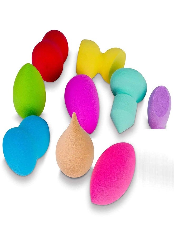 Nidy� Makeup Preminum Beauty Sponge Blender Puff Set - Latex-Free Multipurpose Shape and Colors - Set of 9 - Image 1