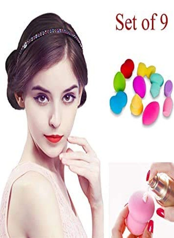 Nidy� Makeup Preminum Beauty Sponge Blender Puff Set - Latex-Free Multipurpose Shape and Colors - Set of 9 - Image 2