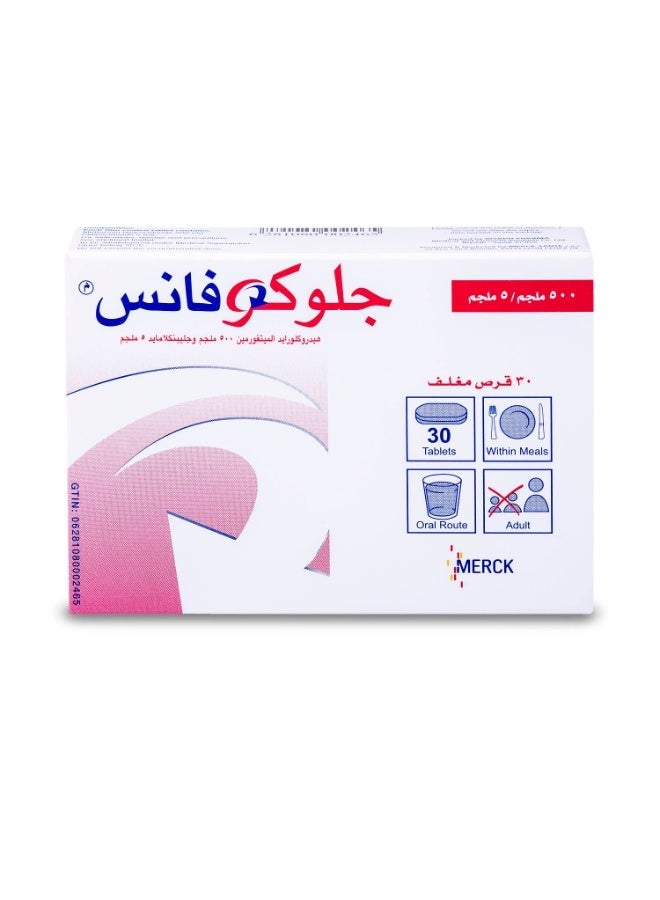 Merck Glucovance 5/500 mg glibenclamide metformin 30 Tablets - Image 5