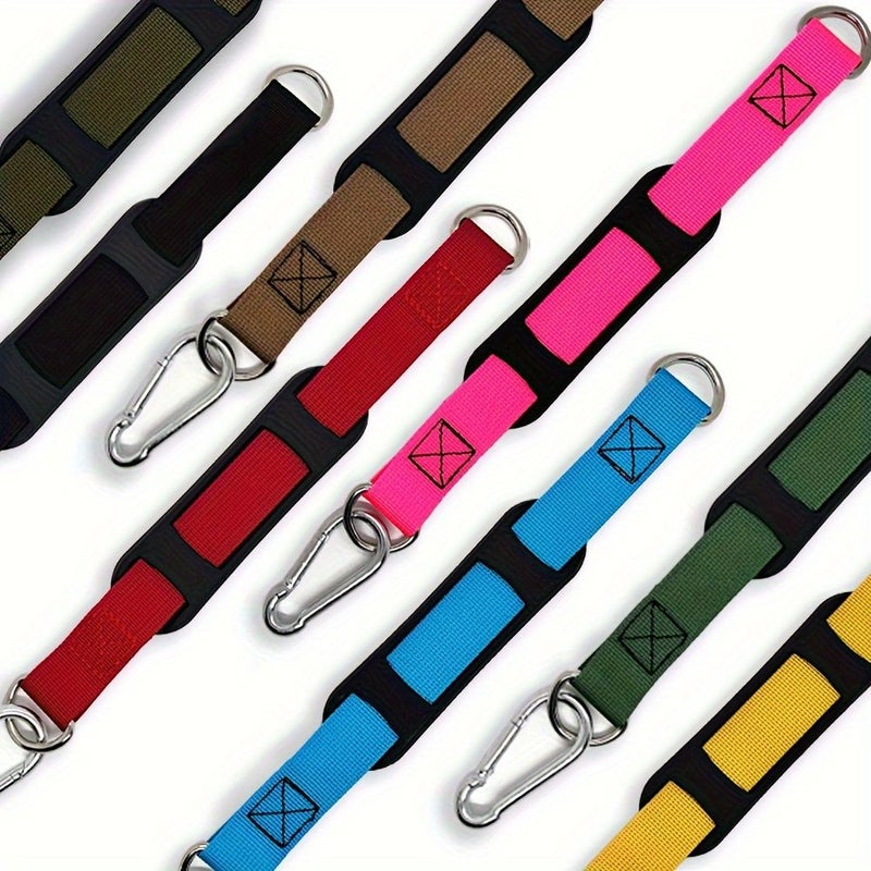 Khaki Non Slip Hanging Strap Metal Buckle Outdoor Camping Hiking Tool - Image 1