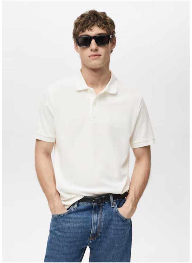 Mango Man Casual Regular-Fit Piqué Polo  - Image 1