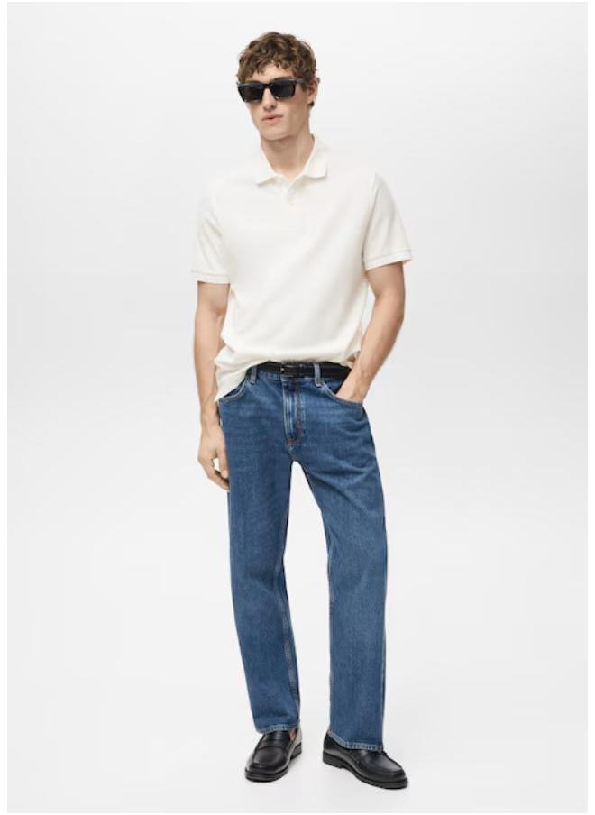 Mango Man Casual Regular-Fit Piqué Polo  - Image 4