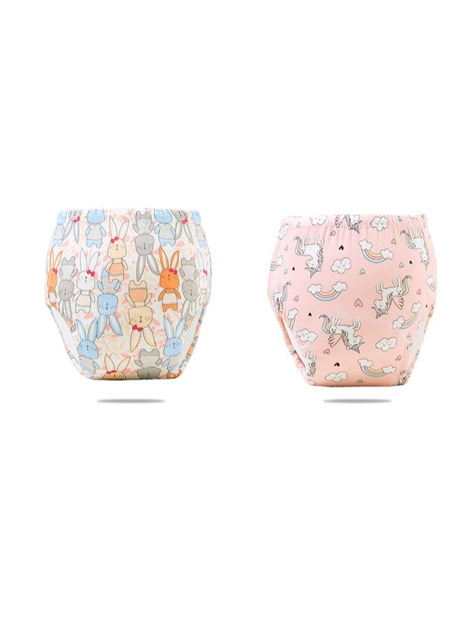 2 Pack Baby Cotton Training Underwear Boys Girls Strong Absorbent Potty Training Pants Pull-Up Pants, Potty Training, Leak-Proof,Absorbent, Toddler, Baby Care - Image 1